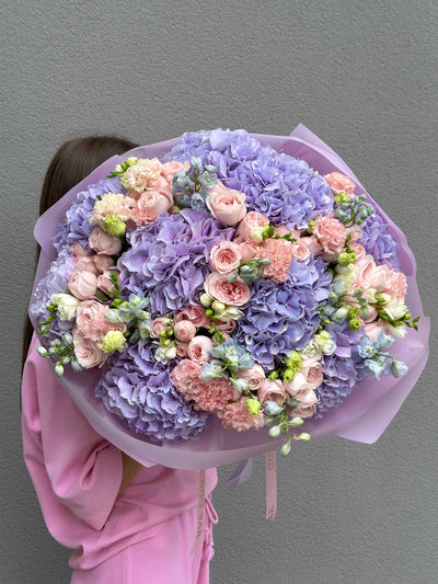 Bukiet "Lilac cream" kwiaty giftbar.pl 