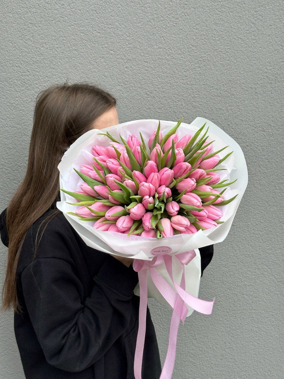 Bukiet różowych tulipanów kwiaty giftbar.pl 