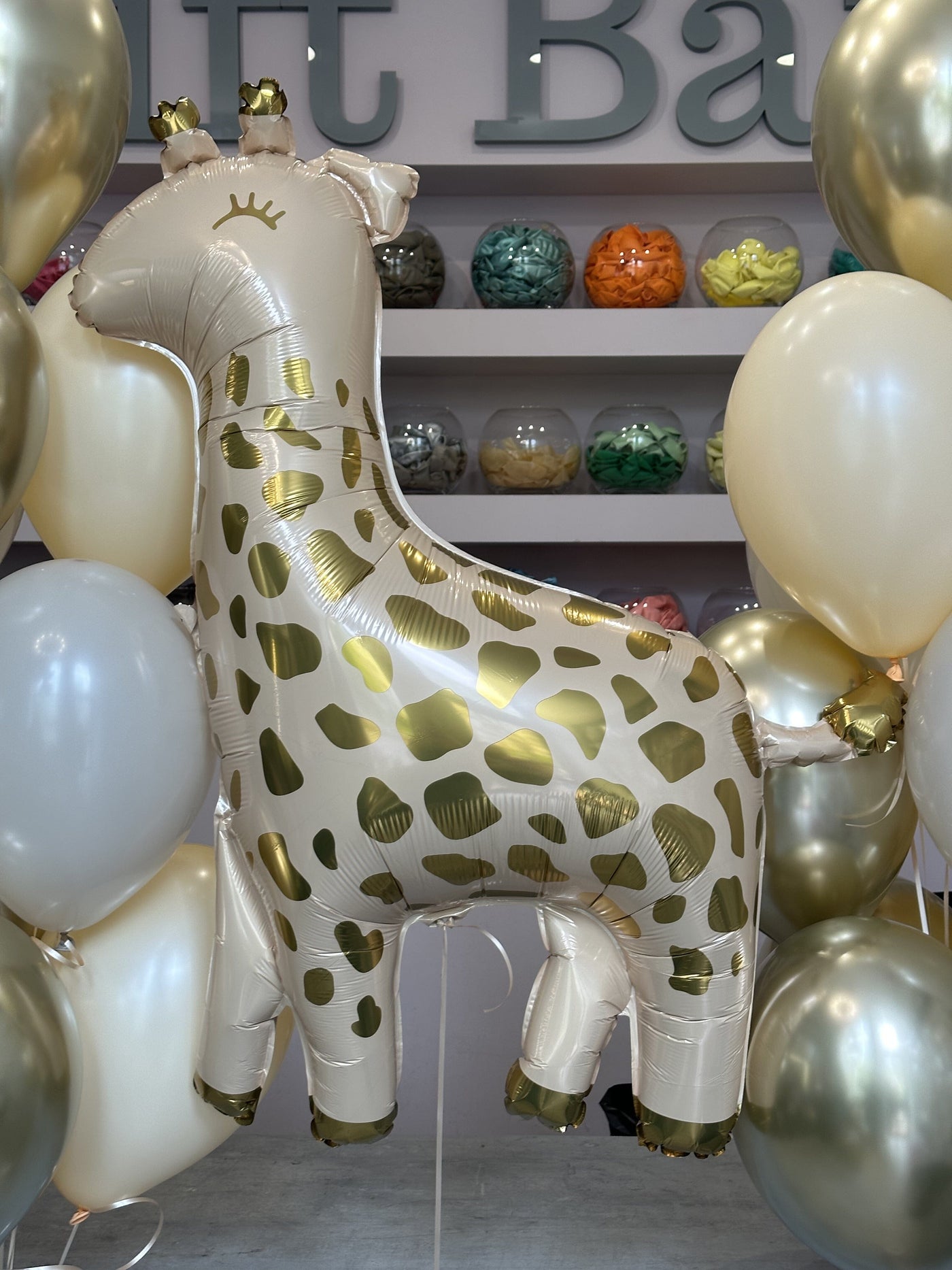 Zestaw balonów z żyrafą giftbar.pl 