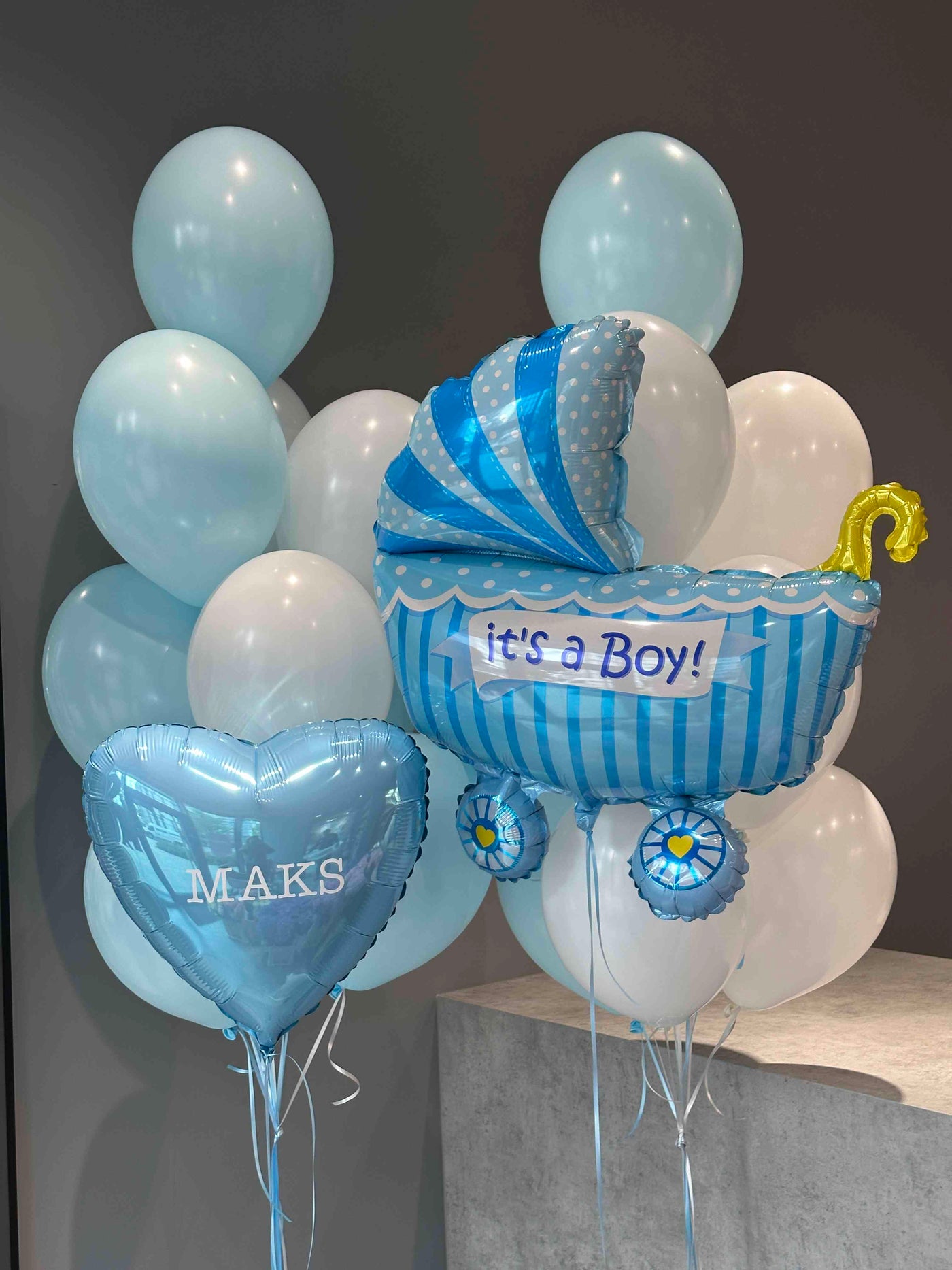Zestaw balonów lateksowych dla dziecka It’s a boy balony giftbar.pl 