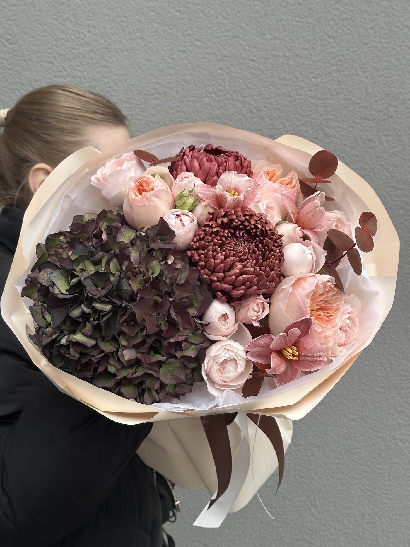 Bukiet "Brick Red" kwiaty giftbar.pl 