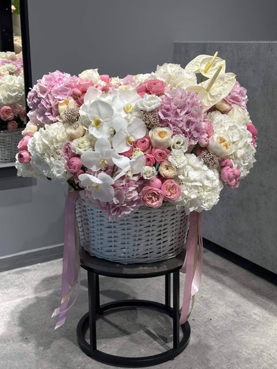 Kosz kwiatów "Lazy Sunday" kwiaty giftbar.pl 