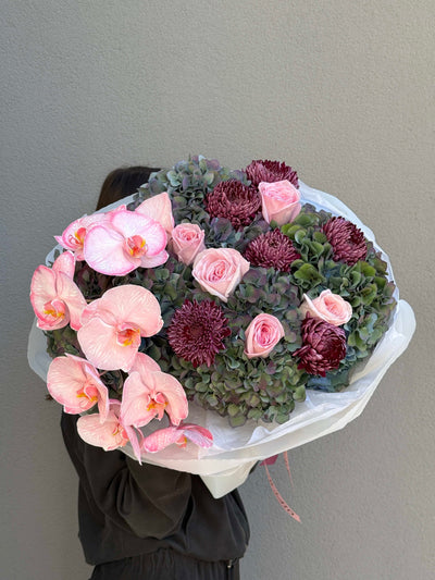 Bukiet "Pink Choco" kwiaty giftbar.pl 