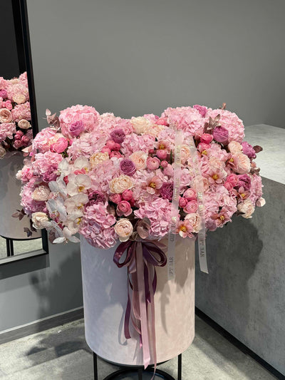 Kwiaty w pudełku "Warm Magic" kwiaty giftbar.pl 