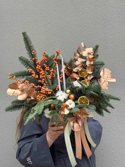 Kosz "Icy Orange" christmas giftbar.pl 