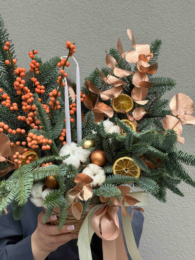 Kosz "Icy Orange" christmas giftbar.pl 