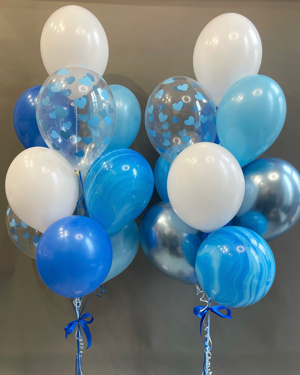 Bukiet balonów w niebieskich odcieniach balony giftbar.pl 
